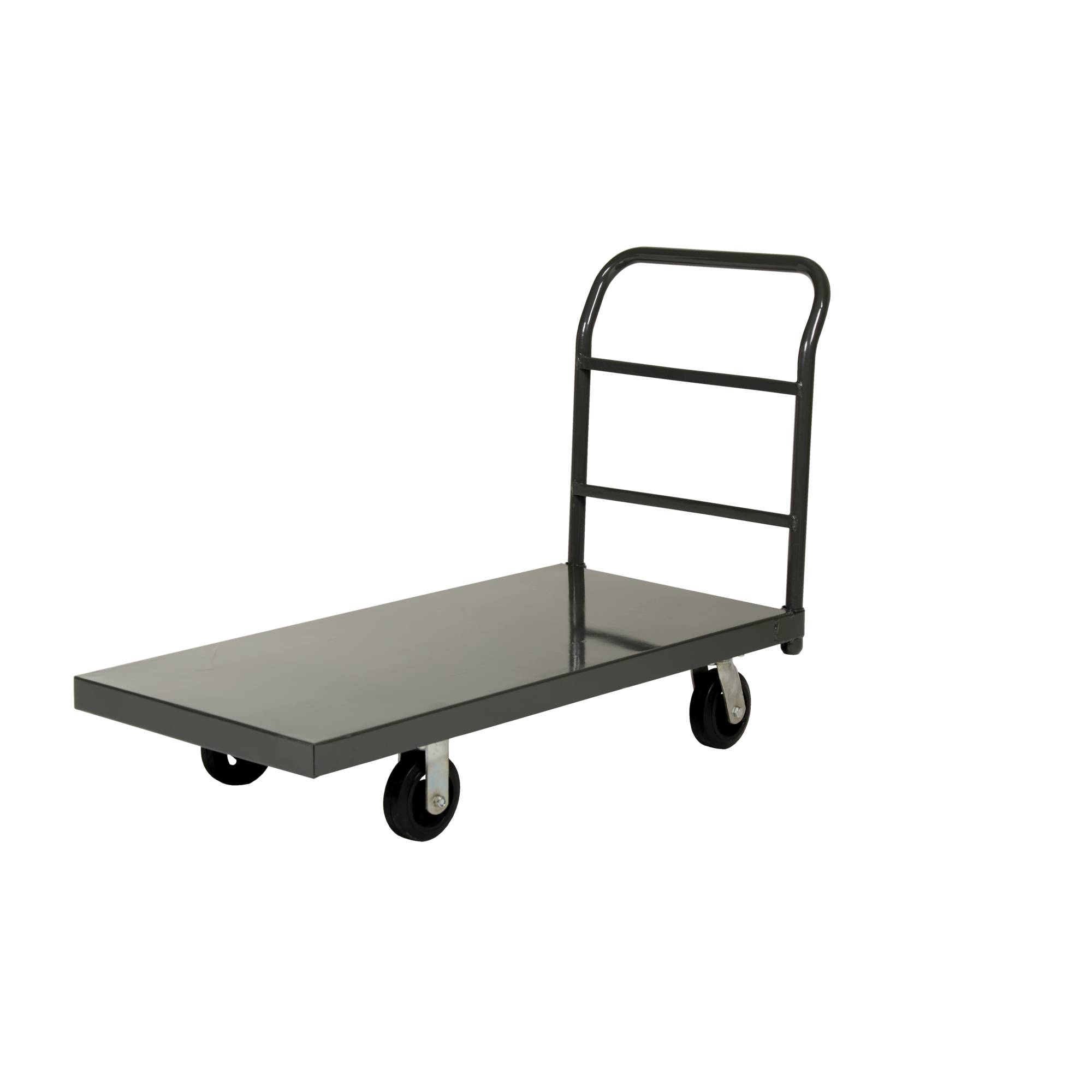 Vestil Steel Smooth Deck Platform Truck 24 In. x 60 In. 2000 Lb. Capacity Black